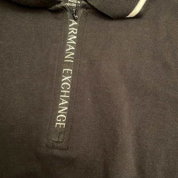 Armani Exchange black polo size S - Picture 3 of 5